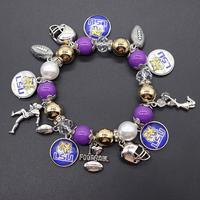 Pulseras Elásticas con Cuentas de 32 Equipos de Fútbol, Pulsera con Dijes Inspirados en el Fútbol, Accesorios de Joyería para Fanáticas, Regalo de Cumpleaños o Fiesta