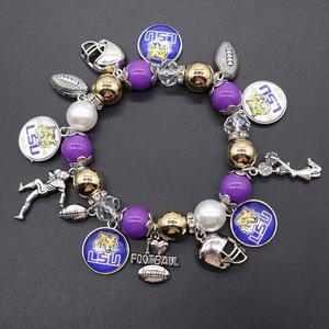 Bracelets élastiques perlés pour 32 équipes de football, bracelets à breloques inspirés, accessoires de bijouterie pour les fans féminins, pour anniversaires <span class=keywords><strong>et</strong></span> fêtes - Product Image 5