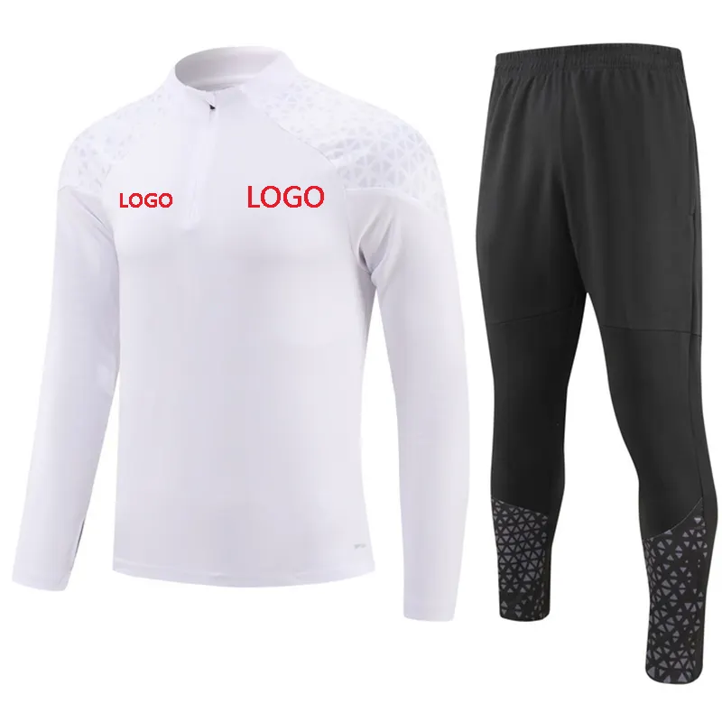 23-24 Voetbaltraining Trainingspakken Mannen Voetbalkleding Voetbal Uniform Sets Custom Logo Voetbal Jersey Sportkleding