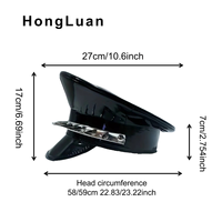 Chapeau de capitaine noir verni à longues pointes cloutées, style punk gothique, pour fêtes, vente en gros