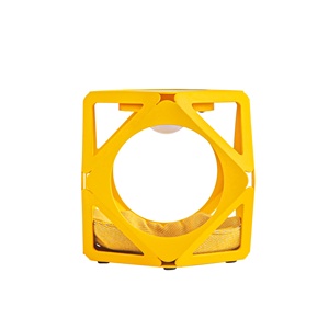 Ensemble de 3 lampes solaires d'extérieur géométriques jaunes en forme de cube avec panneau noir et insert en tissu - Product Image 5