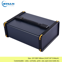 Boîte de jonction portable en aluminium, mallette de distribution, pour projet électronique, bricolage, 275x200x100mm, terminal portable