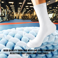 Chaussettes de cheville unisexes en coton de compression personnalisées avec logo Crew pour hommes, athlétisme, course à pied, tennis, concepteur OEM, 50 paires antibactériennes