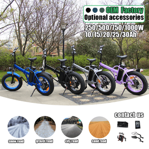 20 inch 500W 750W 1000W E xe đạp có thể gập lại fatbike 7 tốc độ xe đạp điện Thành phố đường gấp Xe đạp điện cho người lớn - Product Image 2