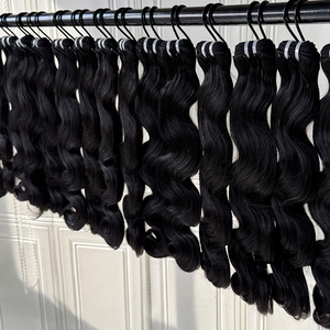 Extensiones de Cabello Humano Ondulado, Cabello Virgen Natural, Textura Suave y Abundante, Aspecto Natural, Doble Trama - Product Image 6