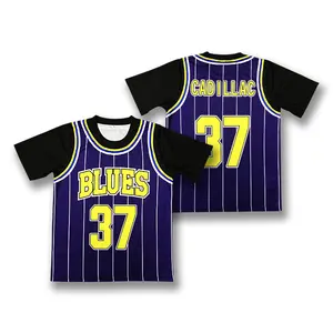 定制运动衬衫街头服装升华设计图案标志团队青年篮球t恤