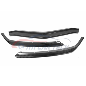 Pour Chevrolet Chevy <span class=keywords><strong>Corvette</strong></span> C8 3 pièces en Fiber de carbone sèche pare-chocs avant diffuseur Spliter Spoiler bodykit - Product Image 2