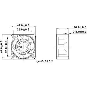 YCCFAN 4020 ventola Brushless DC da 4CM ventola di raffreddamento a flusso assiale da 12volt 40*40*20mm - Product Image 3