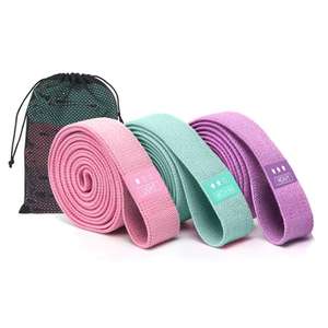 Bande <span class=keywords><strong>élastique</strong></span> de fitness de tension de <span class=keywords><strong>musculation</strong></span> 4cm bande de résistance tricotée longue de yoga de sport - Product Image 1