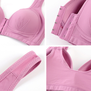 Bralette Cómodo con Push-Up para Mujer, Cierre Frontal, Tallas 36-46, Copas B/C, Transpirable, Sin Varillas, Color Rosa Nude - Product Image 5