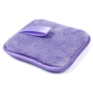 Lingettes magiques cosmétiques réutilisables personnalisées pour le nettoyage du <span class=keywords><strong>visage</strong></span> Serviette de forme carrée Démaquillant Tapis de coton <span class=keywords><strong>lavable</strong></span> carré violet - Product Image 5