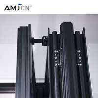 Portes pliantes en verre trempé AMJ NFRC, portes pliantes en aluminium pour patio extérieur, portes coulissantes pliantes en aluminium, portes pliantes en verre