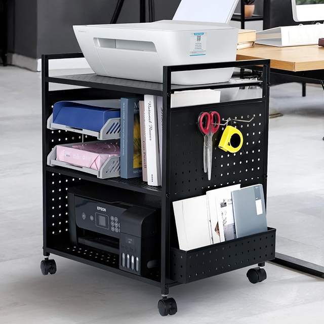 Mingtang Office 3 Layer Printer Table Stand Cart Rolling with Wheels