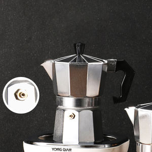 Cafetière <span class=keywords><strong>italienne</strong></span> en aluminium Moka Pot, machine à expresso pour cuisinière à gaz, accessoires de barista classiques pour la maison - Product Image 4