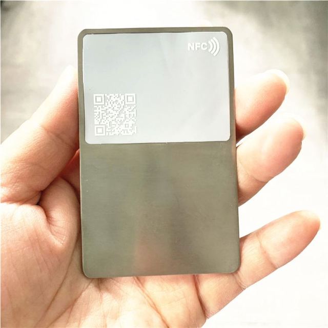 I Want It Titanium Metal Digital Smart Business NFC Card
