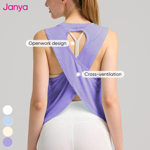 ملابس رياضية نسائية من Janya ، سترة تدريب مجوفة فضفاضة ، سريعة الجفاف ، جيدة التهوية ، بدون أكمام ، ملابس رياضية ، قمم للياقة البدنية ، توب تانك يوجا - Product Image 5