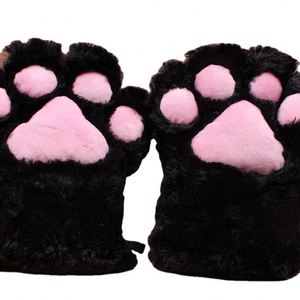 2025 Newest Cosplay Accessories Costume Party Animal <b>Plush</b> <b>Cat</b> Paw Gloves Unisex Animal <b>Plush</b> Gloves - Product Image 1