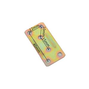 Pièce de connexion plate 4x8 en acier laminé à froid plaqué, support de meuble durable, connecteur de support d'étagère - Product Image 3