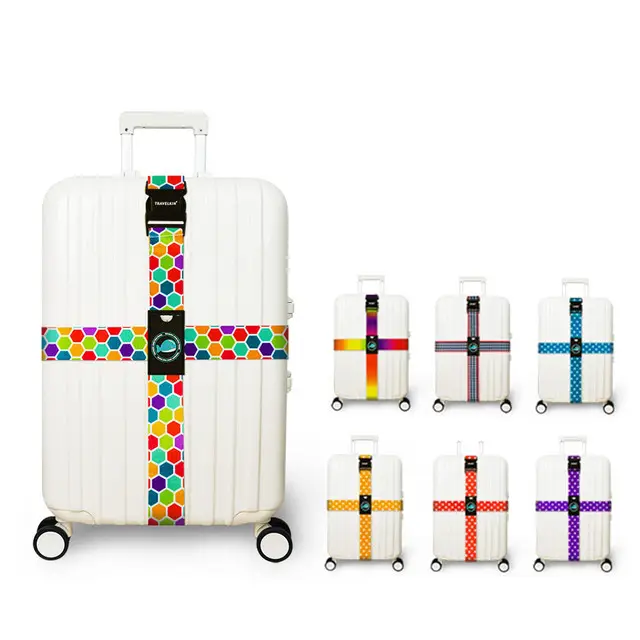 Personal isierte Kreuz gürtel verstellbare Reisekoffer Gepäcks eil gurte Reise zubehör Benutzer definierte Druck gepäck gurte