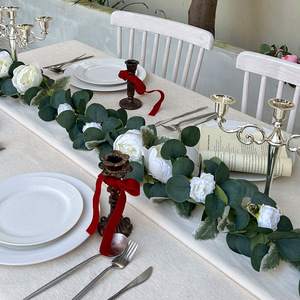 Plante artificielle de pivoine et d'eucalyptus verte 180 cm, fleur en soie pour décoration intérieure, mariage et maison - Product Image 2