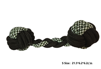 Jouet pour chien : Corde à mâcher durable et nouée en forme d'haltère pour chiots, taille S