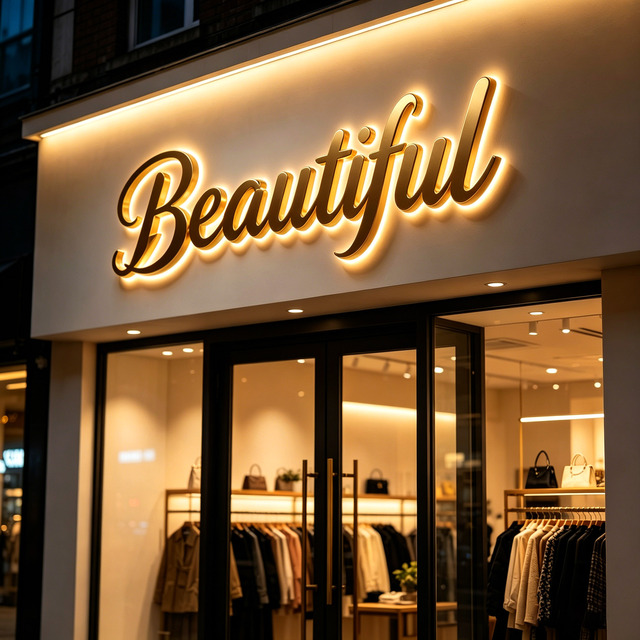 Outdoors LED Backlit Letter Signs Custom Metal Backlit Letters Business Store Signage for Outdoor Business Sign