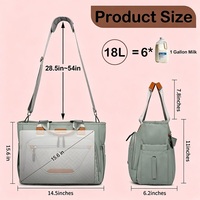 Sac à langer multifonction 4-en-1 en gros, sac bandoulière avec compartiment pour ordinateur portable 16 pouces, sac de voyage pour bébé pour maman