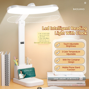 Usb sạc LED bàn đèn với đồng hồ điện hiển thị đa chức năng gấp nghiên cứu ánh sáng chủ bút đứng bảng đèn - Product Image 2