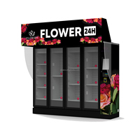 Casiers intelligents d'extérieur et d'intérieur, distributeur automatique de fleurs fraîches personnalisé avec système de refroidissement, lecteur de carte de crédit