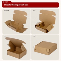 Boîte à avions ondulée personnalisable à trois couches 2mm dur Anti-pression carré plat conception matériaux recyclés petit lot