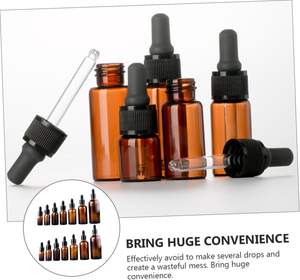 Botellas de Vidrio Ámbar Oscuro para Aceites Esenciales, Gruesas, Antiderrames, con Gotero, Tamaños de 1oz, 2oz y 4oz, para Sérum, Rubor, Rímel, Color Personalizado - Product Image 3