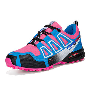 Chaussures de randonnée pour femmes, dessus en mesh respirant, semelle extérieure en caoutchouc, semelle intermédiaire en EVA, bout rond, toutes saisons, chaussures de trekking et de marche en plein air - Product Image 1