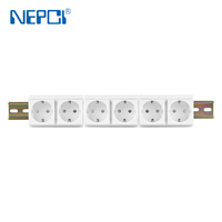 Soporte de Montaje en Riel DIN para Módulos de Enchufe de 45x45 mm, Marco Modular de Plástico para Tomas Industriales Europeas