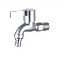 Robinet de jardin à poignée unique, robinet d'eau en acier inoxydable 304, montage mural extérieur, pour buanderie, salle de bain, machine à laver