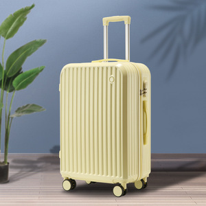 Maleta de Mano para Estudiantes de Primera Selección, Color Macaron, Cierre de Cremallera Sólido, Ruedas Giratorias Silenciosas, Bolsa de Viaje Portátil Unisex - Product Image 3