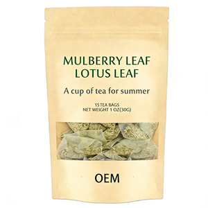 ชาสมุนไพรใบหม่อนใบบัว OEM สำหรับฤดูร้อน 15 ซองชา 30 กรัม สดชื่น เบาบาง - Product Image 1