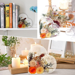 Cetakan Silikon Resin Bentuk Hati Besar 3D, Cetakan Epoxy untuk Pengawetan Bunga, Kenang-kenangan Pernikahan, Pembatas Buku, Kerajinan DIY - Product Image 4