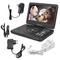 Lecteur DVD/CD/VCD portable avec écran, compatible avec les commandes d'échantillons, adaptateurs secteur EU, US et UK disponibles