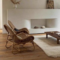 Chaises en rotin modernes et luxueuses, nouvelle conception - Durables et imperméables pour salon, chambre, appartement, bureau à domicile et salle à manger
