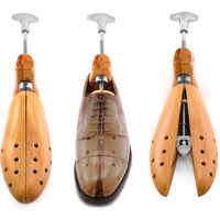 Support de chaussures réglable en bois massif anti-humidité avec embauchoirs extensibles en hêtre peint pour embauchoirs