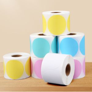 Label Stiker Termal 80x60mm Tahan Air Cetak Logo Perekat Sendiri Perak/Foil Label Barcode Pengiriman - Product Image 5