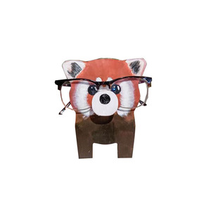 木製動物アライグマ眼鏡ホルダーサングラススタンド眼鏡スタンドディスプレイ - Product Image 1