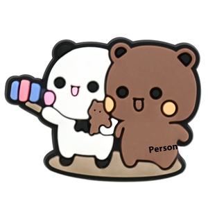 Nueva venta al por mayor de dibujos animados personalizados lindo osito caucho Pvc decoraciones accesorios zapato encantos para zapato hebillas zuecos encantos - Product Image 6