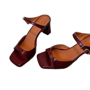 Nuevas sandalias de tacón medio grueso para mujer, estilo veraniego, punta abierta, cuadradas, a la moda, combinables con todo 916 - Product Image 5