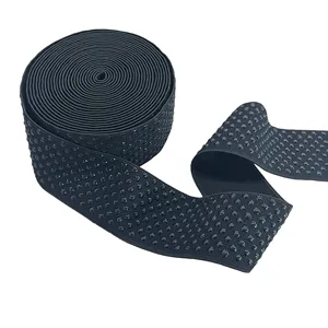 Personalizado Múltiplas especificações Nylon Revestido Anti Slip Band Silicone Elastic Gripper Webbing Tape para Pano