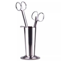 Soporte para Pinzas de Acero Inoxidable Bai Rui con Tapa, Contenedor Cónico Invertido para Esterilización de Pinzas, Uso en Laboratorio