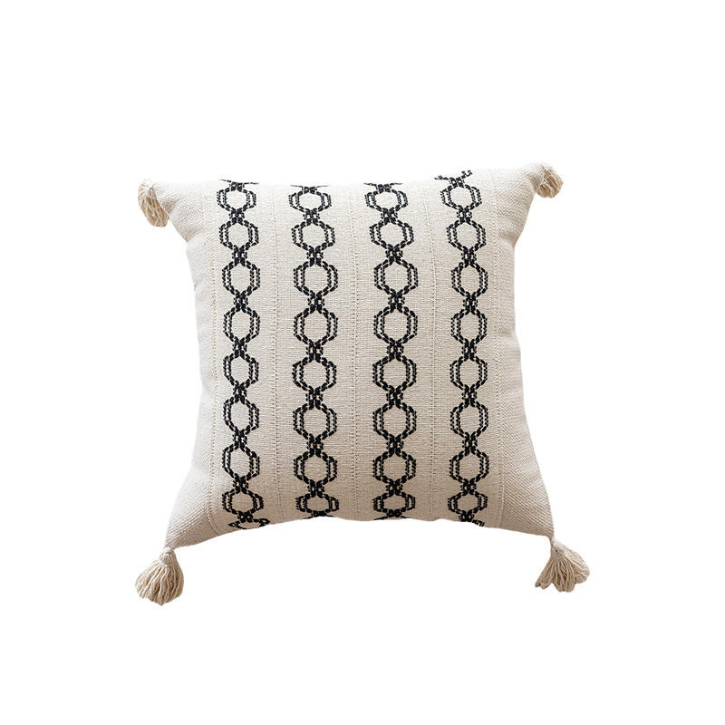 Black cotton and linen tassel 1