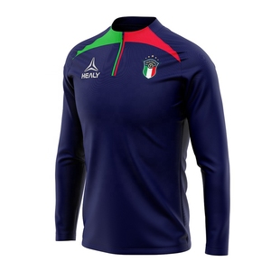 Sublimación personalizada Color Poliéster Chaquetas Hombres Fútbol Ropa atlética Cremallera Manga larga Chaquetas deportivas - Product Image 2