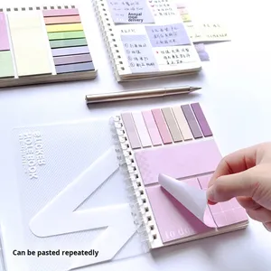 Multifunktionale Haftnotizen-Kombination: Ästhetisches Soft-Spiralnotizbuch mit nachfüllbaren linierten Seiten, Indexregister und selbstklebenden Notizen im Trend - Product Image 5