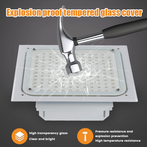 L'aluminium imperméable à haute luminosité IP65 100w 150w 200w 250w <span class=keywords><strong>a</strong></span> mené la lumière anti-déflagrante <span class=keywords><strong>pour</strong></span> des lampes d'auvent de station-service d'essence de carburant - Product Image 5